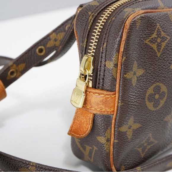 LOUIS VUITTON LV Monogram MARLY Bandouliere Shoulder Bag Vintage Brown - Picture 4 of 8